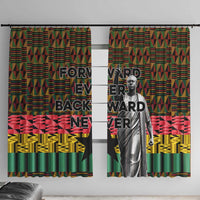 Kwame Nkrumah Window Curtain with Coat of Arms – Grunge Style Design