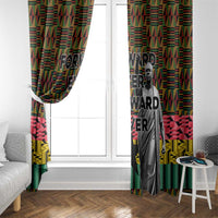 Kwame Nkrumah Window Curtain with Coat of Arms – Grunge Style Design