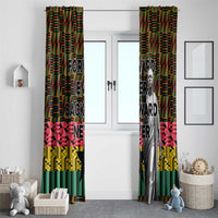 Kwame Nkrumah Window Curtain with Coat of Arms – Grunge Style Design