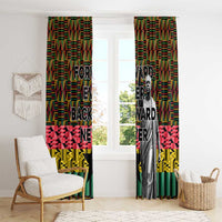 Kwame Nkrumah Window Curtain with Coat of Arms – Grunge Style Design