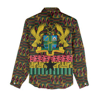 Kwame Nkrumah Women Casual Shirt with Coat of Arms – Grunge Style Design