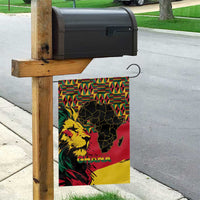 Ghana Lion Garden Flag - Map & Coat of Arms Grunge Style Design