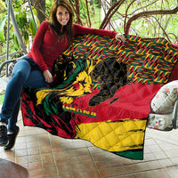 Ghana Lion Quilt - Map & Coat of Arms Grunge Style Design