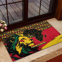 Ghana Lion Rubber Doormat - Map & Coat of Arms Grunge Style Design