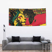 Ghana Lion Tapestry - Map & Coat of Arms Grunge Style Design