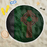 Ireland Celtic Knot and Clover Design Beach Blanket