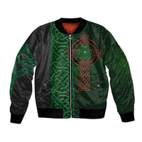 Ireland Celtic Knot and Clover Design Bomber Jacket