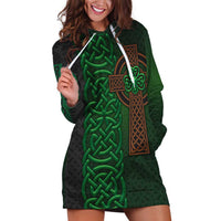 Ireland Celtic Knot and Clover Design Hoodie Dress