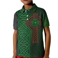 Ireland Celtic Knot and Clover Design Kid Polo Shirt