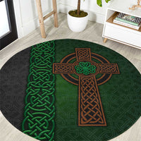 Ireland Celtic Knot and Clover Design Round Carpet