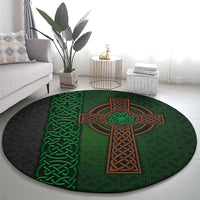 Ireland Celtic Knot and Clover Design Round Carpet