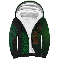 Ireland Celtic Knot and Clover Design Sherpa Hoodie