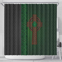 Ireland Celtic Knot and Clover Design Shower Curtain