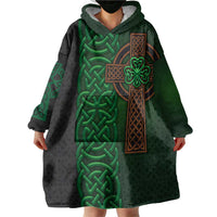 Ireland Celtic Knot and Clover Design Wearable Blanket Hoodie