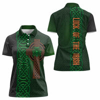 Ireland Celtic Knot and Clover Design Women Polo Shirt