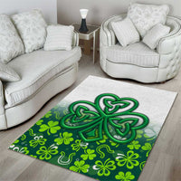 Celtic Knot and Clover Ireland - Inspired Design Area Rug