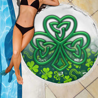 Celtic Knot and Clover Ireland - Inspired Design Beach Blanket