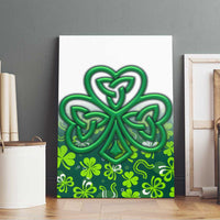 Celtic Knot and Clover Ireland - Inspired Design Canvas Wall Art