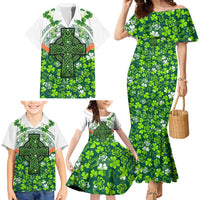 Celtic Knot and Clover Ireland - Inspired Design Family Matching Mermaid Dress and Hawaiian Shirt