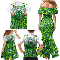 Celtic Knot and Clover Ireland - Inspired Design Family Matching Mermaid Dress and Hawaiian Shirt