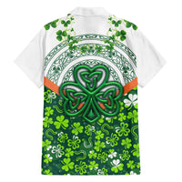 Celtic Knot and Clover Ireland - Inspired Design Family Matching Off The Shoulder Long Sleeve Dress and Hawaiian Shirt
