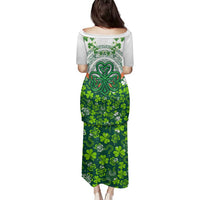 Celtic Knot and Clover Ireland - Inspired Design Family Matching Puletasi and Hawaiian Shirt