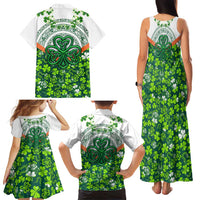 Celtic Knot and Clover Ireland - Inspired Design Family Matching Tank Maxi Dress and Hawaiian Shirt