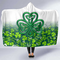 Celtic Knot and Clover Ireland - Inspired Design Hooded Blanket
