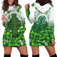 Celtic Knot and Clover Ireland - Inspired Design Hoodie Dress