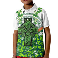 Celtic Knot and Clover Ireland - Inspired Design Kid Polo Shirt