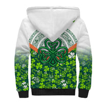 Celtic Knot and Clover Ireland - Inspired Design Sherpa Hoodie
