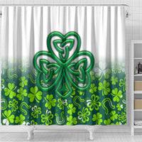 Celtic Knot and Clover Ireland - Inspired Design Shower Curtain