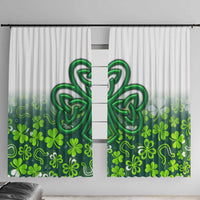 Celtic Knot and Clover Ireland - Inspired Design Window Curtain