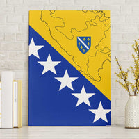 Bosnia and Herzegovina Canvas Wall Art Flag and Coat of Arms Hoodie – Unique Combination Design
