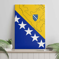 Bosnia and Herzegovina Canvas Wall Art Flag and Coat of Arms Hoodie – Unique Combination Design