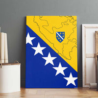 Bosnia and Herzegovina Canvas Wall Art Flag and Coat of Arms Hoodie – Unique Combination Design