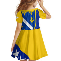 Bosnia and Herzegovina Family Matching Off Shoulder Maxi Dress and Hawaiian Shirt Flag and Coat of Arms Hoodie – Unique Combination Design