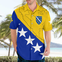 Bosnia and Herzegovina Hawaiian Shirt Flag and Coat of Arms Hoodie – Unique Combination Design