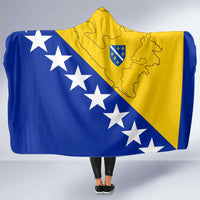 Bosnia and Herzegovina Hooded Blanket Flag and Coat of Arms Hoodie – Unique Combination Design