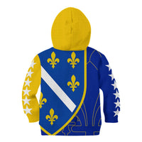 Bosnia and Herzegovina Kid Hoodie Flag and Coat of Arms Hoodie – Unique Combination Design