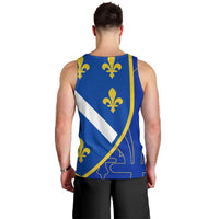 Bosnia and Herzegovina Men Tank Top Flag and Coat of Arms Hoodie – Unique Combination Design