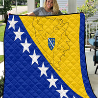 Bosnia and Herzegovina Quilt Flag and Coat of Arms Hoodie – Unique Combination Design