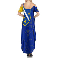 Bosnia and Herzegovina Summer Maxi Dress Flag and Coat of Arms Hoodie – Unique Combination Design