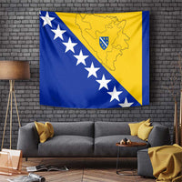 Bosnia and Herzegovina Tapestry Flag and Coat of Arms Hoodie – Unique Combination Design