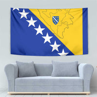 Bosnia and Herzegovina Tapestry Flag and Coat of Arms Hoodie – Unique Combination Design