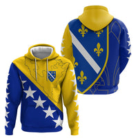 Bosnia and Herzegovina Zip Hoodie Flag and Coat of Arms Hoodie – Unique Combination Design