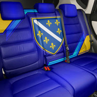 Bosnia and Herzegovina Coat of Arms Back Car Seat Cover Blend of National Colors & Symbols