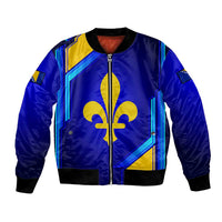 Bosnia and Herzegovina Coat of Arms Bomber Jacket Blend of National Colors & Symbols