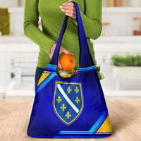Bosnia and Herzegovina Coat of Arms Grocery Bag Blend of National Colors & Symbols