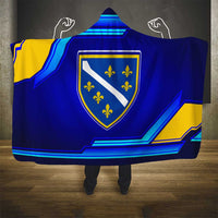 Bosnia and Herzegovina Coat of Arms Hooded Blanket Blend of National Colors & Symbols